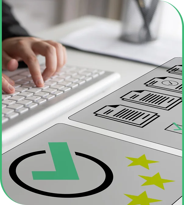 Bookkeeper correcting account entries with ledger correction services