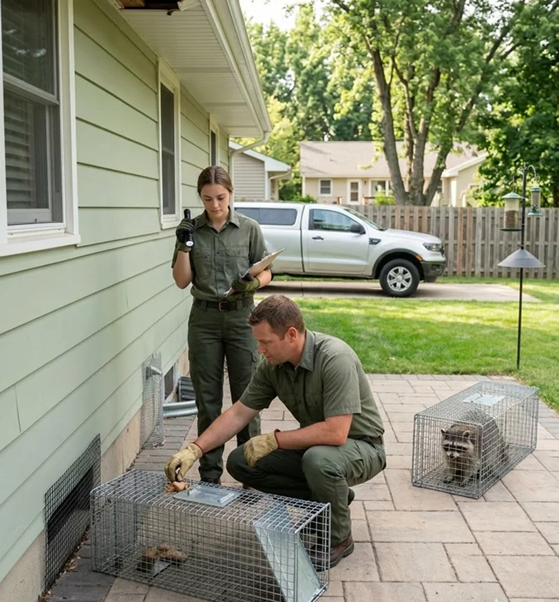 Humane wildlife extraction and roofline sealing