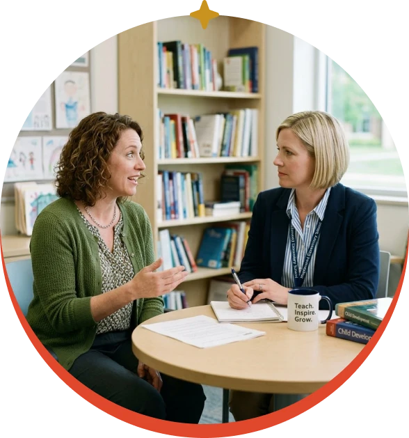 Educators learning from Bronwyn Bergen's kids life coaching approach.