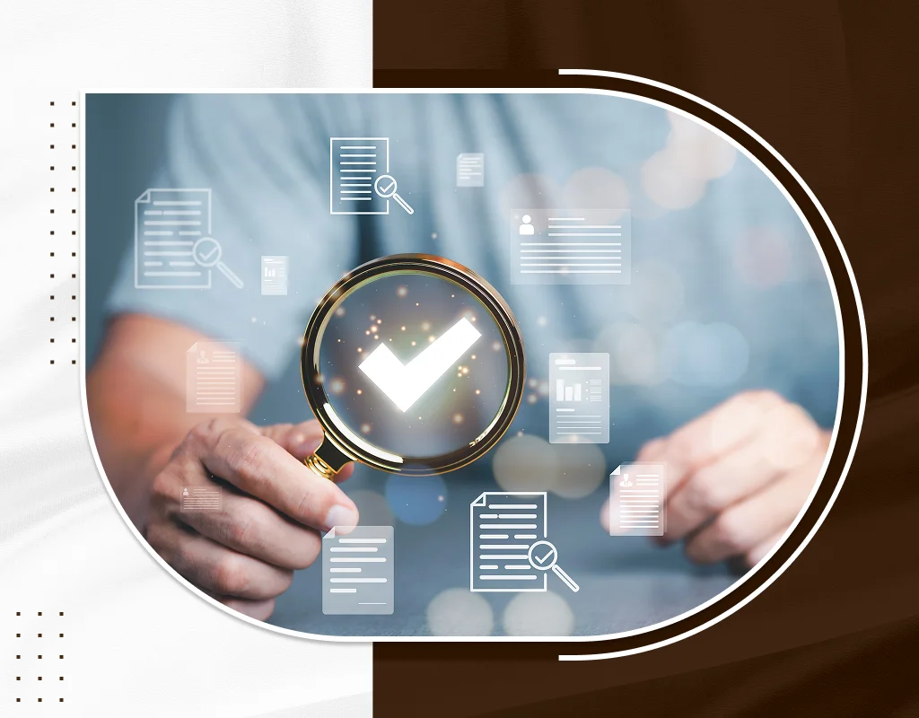Professional completing a diagnostic books review for a business