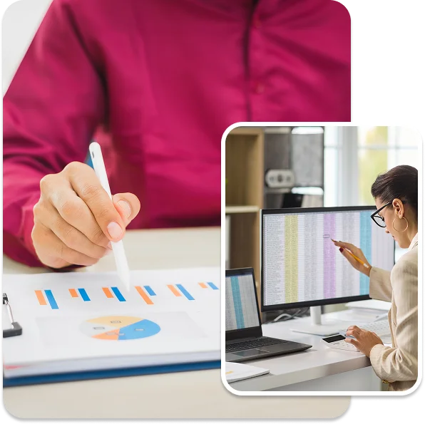Client meeting about bookkeeping services for businesses in Burnaby