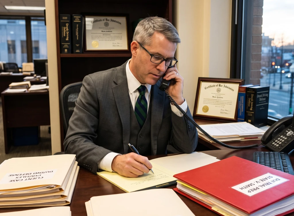Attorney reviewing documents for legal services