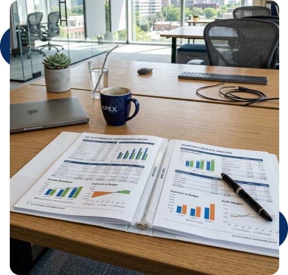Monthly financial reporting and business performance insights
