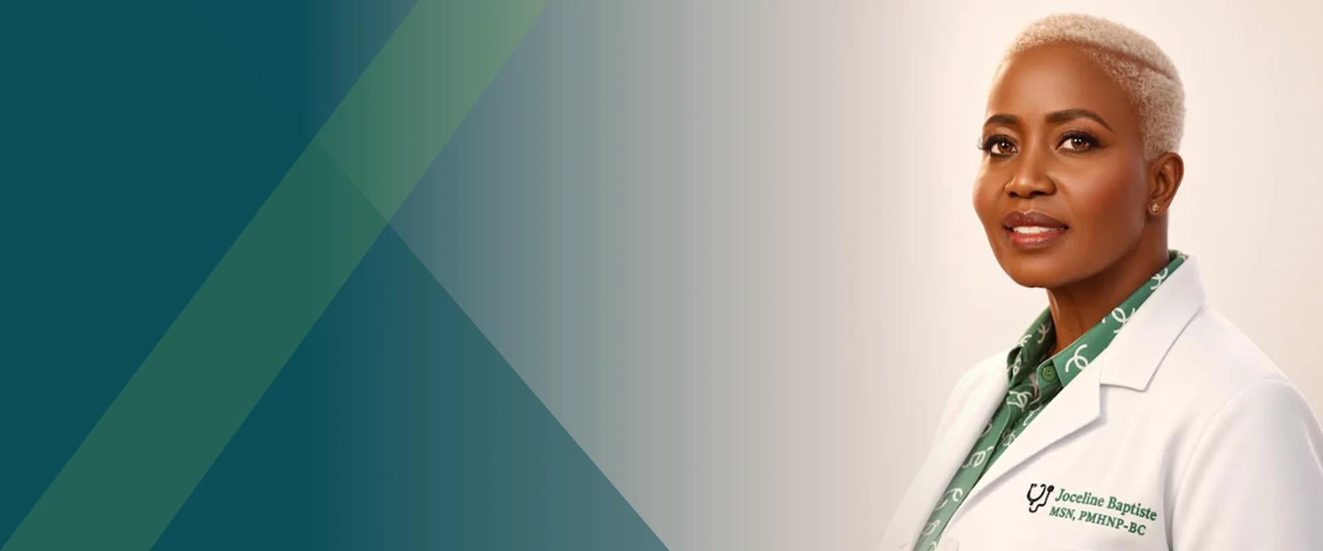 Provider offering psychiatric care telehealth during a virtual appointment