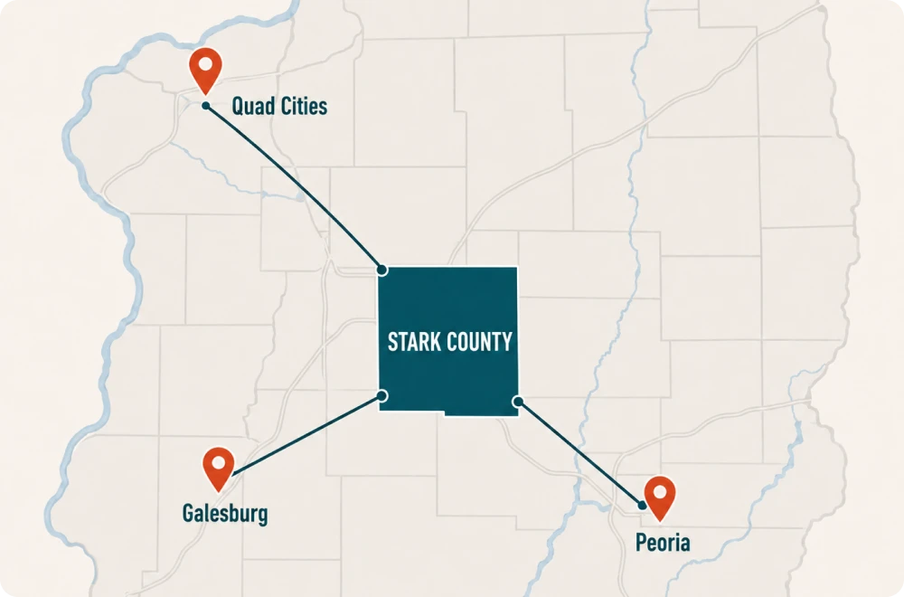 Map showing our youth and family coaching service areas