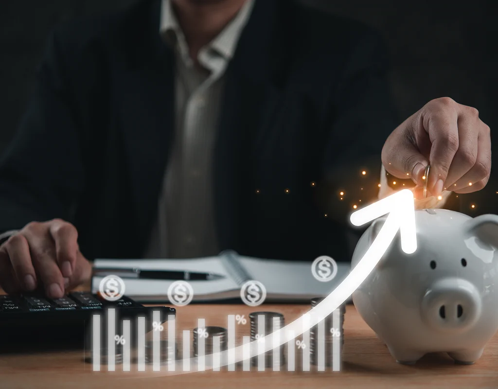 Wealth management professional reviewing financial plans