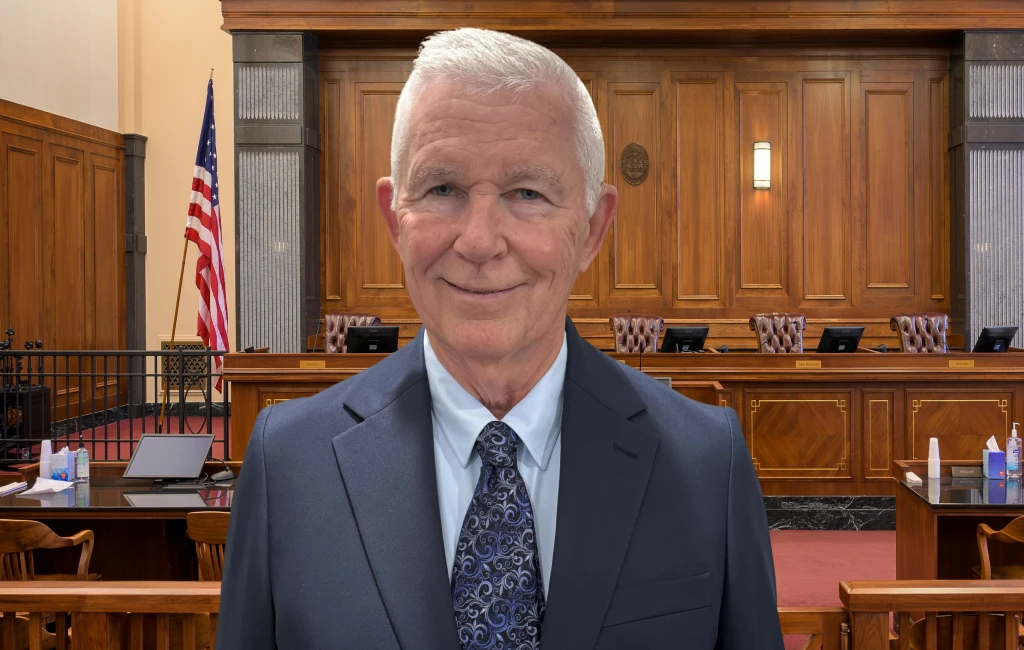Neurological surgery expert witness Dr. Neil Brown in his office