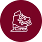Instructor guiding students in youth figure skating programs