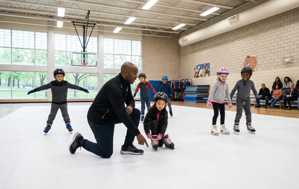 Children enjoying skating birthday parties and group events in Michigan City