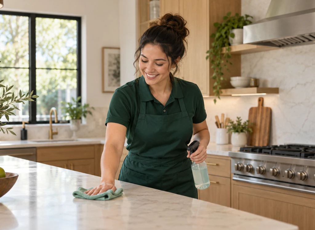 Residential cleaning services in Sacramento for a modern kitchen