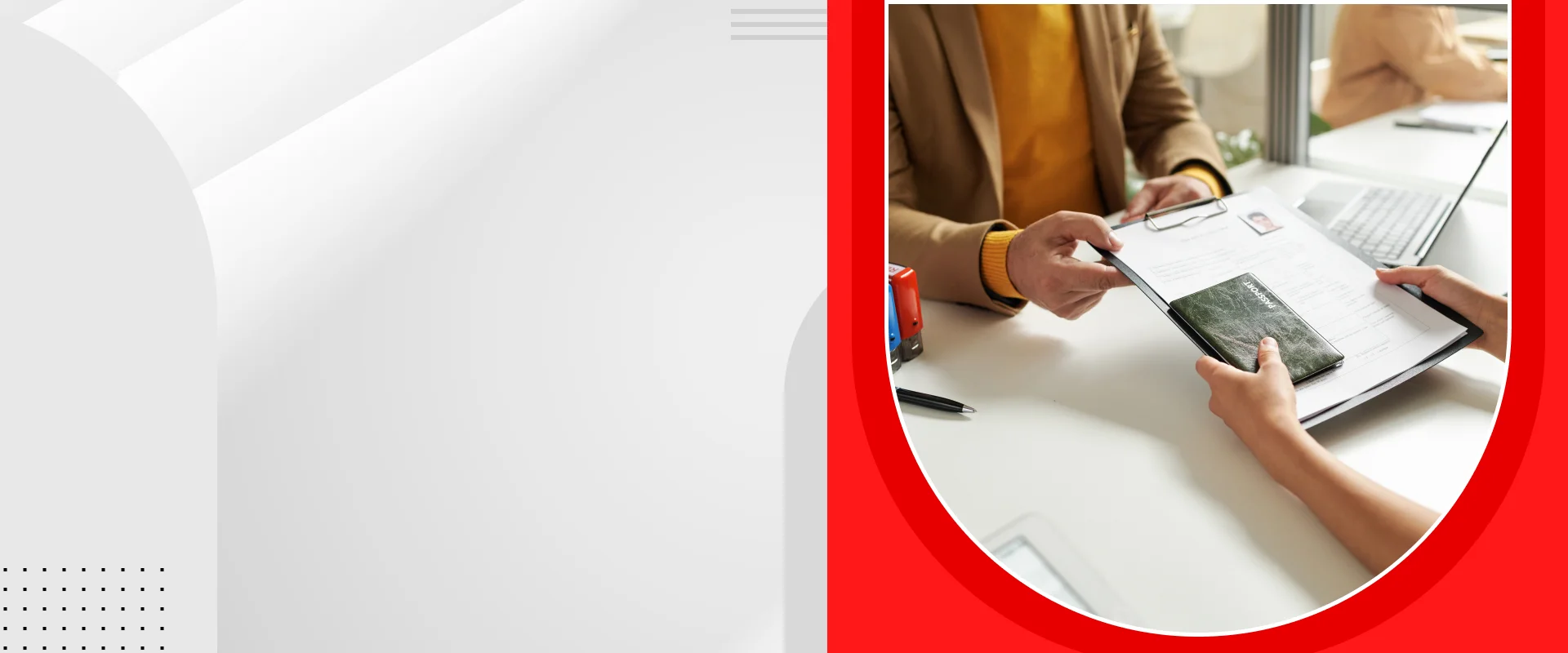 Consultant reviewing Canadian work permits with an applicant
