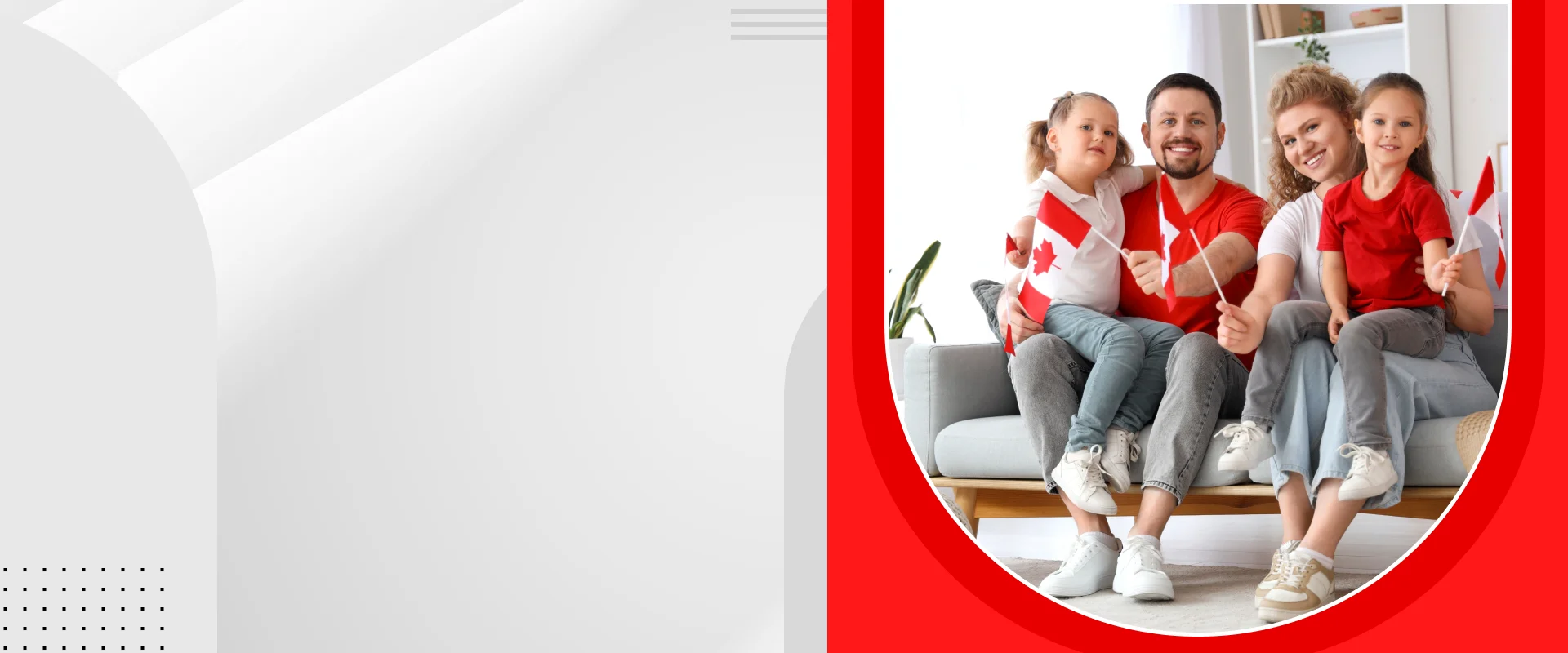 Family discussing a family sponsorship application