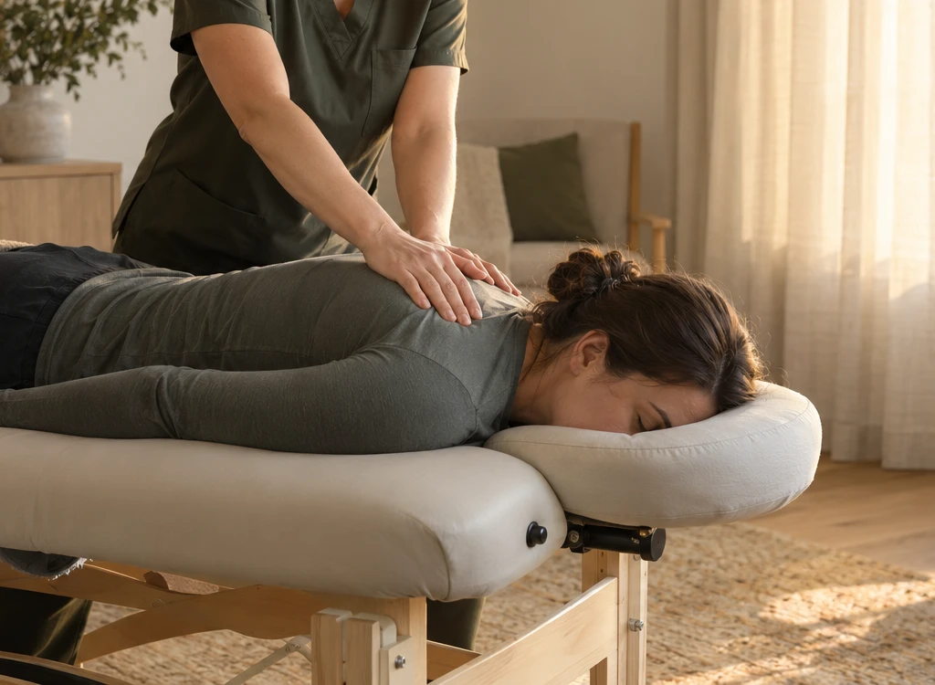 Registered massage therapy in Toronto during a treatment session