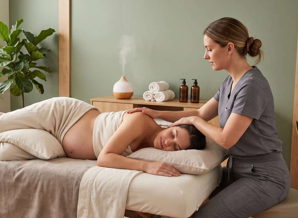 Pregnancy massage in Toronto in a comfortable treatment setting