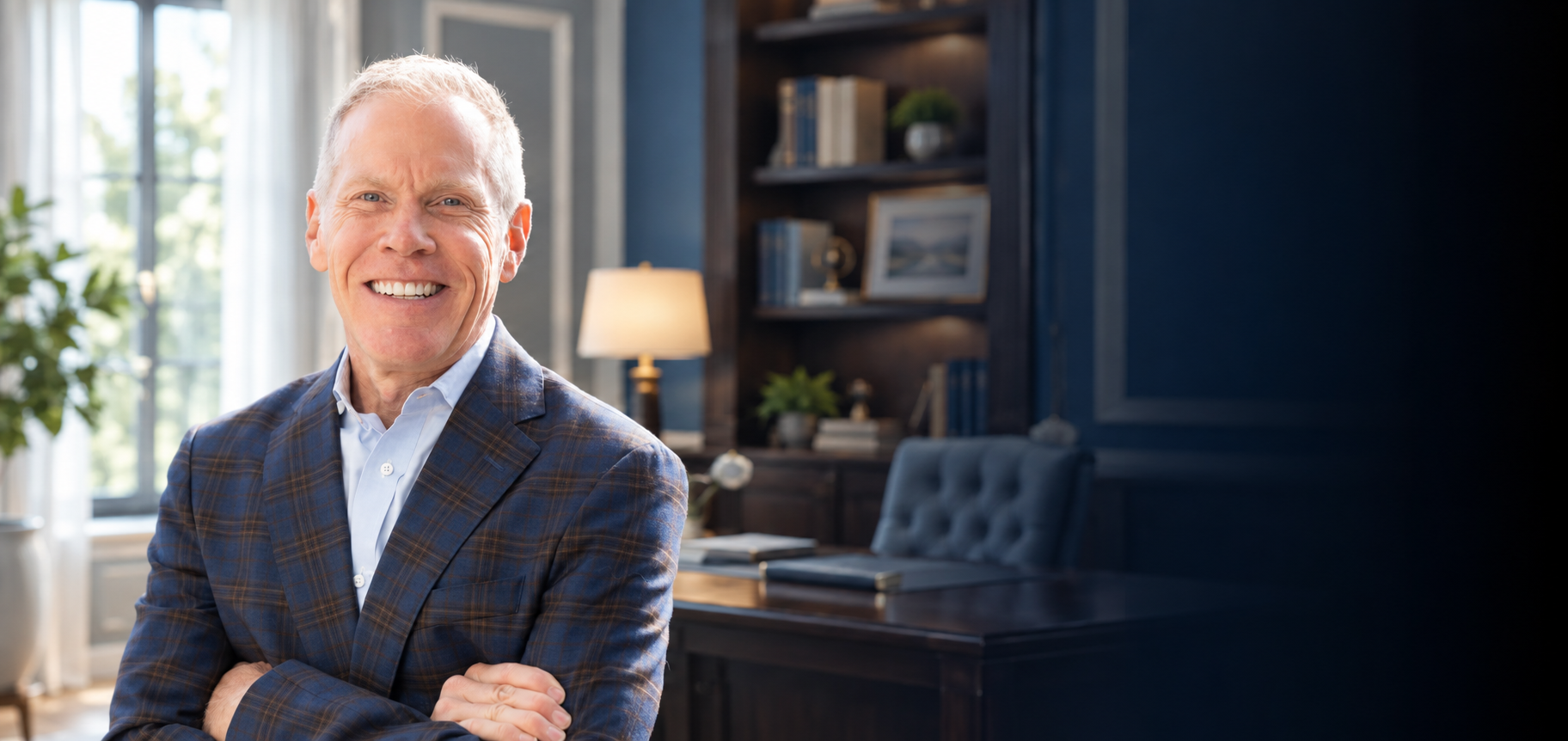 Board certified orthopedic surgeon Dr. Thomas Peatman in his office